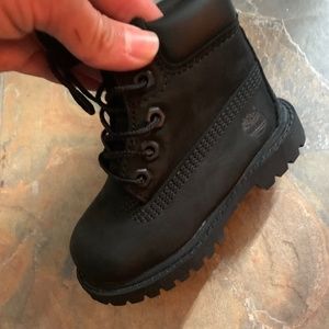 Toddler black timberland boots size 5